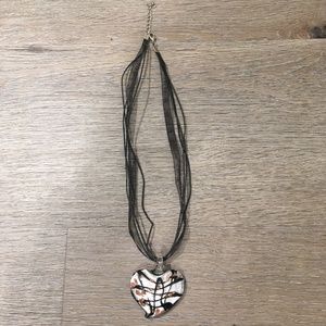⭐️Handmade Glass Heart Pendent Necklace⭐️